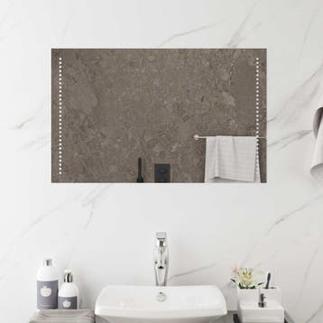 vidaXL LED Badkamerspiegel Doorzichtig 80 x 50 cm gehard, Verzenden