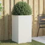 vidaXL Plantenbak 42x38x75 cm staal wit, Verzenden