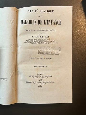 F. Barrier - raité des maladies de l’enfance – Pédiatrie &