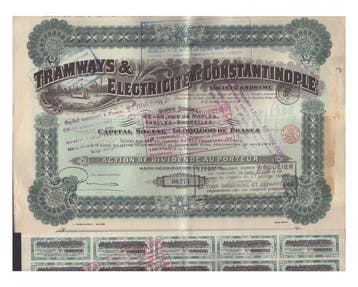 Turkije. Tramways de Constantinople (4) 1921 (Zonder