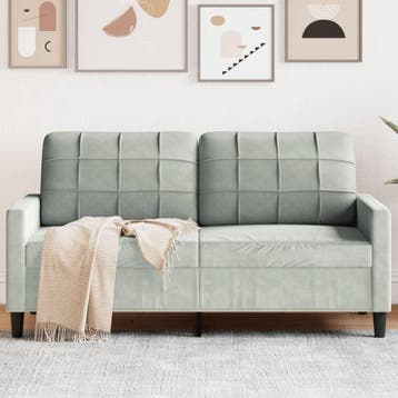 2-zitsbank grijs fluweel | 37% korting | Retour deal, Huis en Inrichting, Zetels | Zetels, Verzenden, 150 tot 200 cm, 75 tot 100 cm