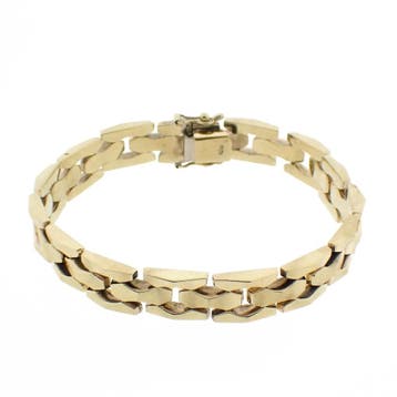 8 karaat Bismarck schakelarmband, Ophalen of Verzenden