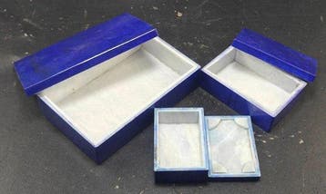 Lapis lazuli edelsteen Sieradenkistjes - Hoogte: 142 mm -