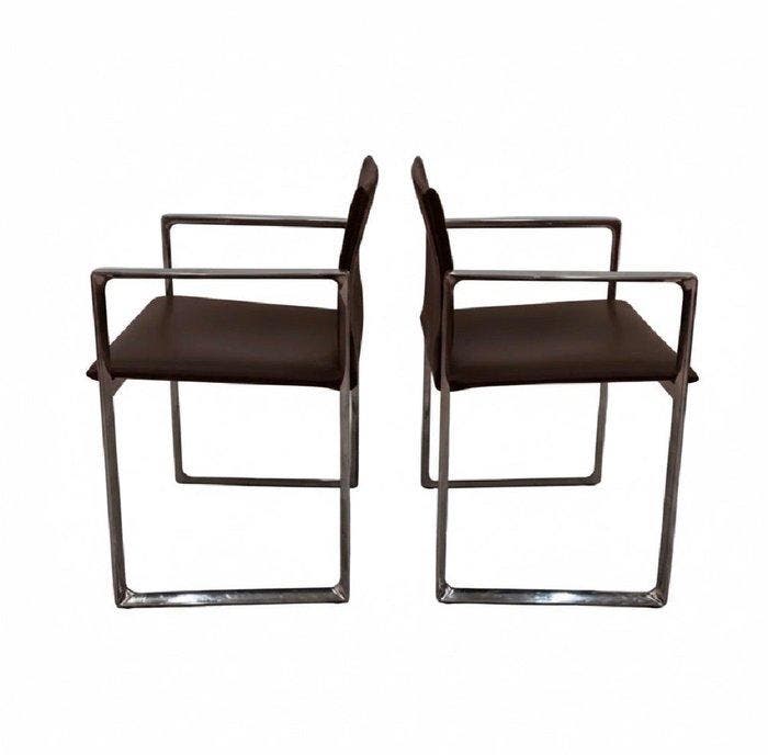 Cassina - Piero Lissoni - Fauteuil (2) - Eve 184 - Leder,, Antiek en Kunst, Antiek | Meubels | Stoelen en Sofa's