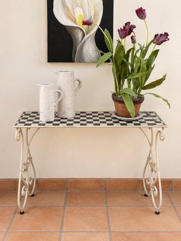 Console - Métal - console à damier