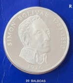 Panama. Simon Bolivar 20 Balboa 2.5 Centesimos Silver Proof