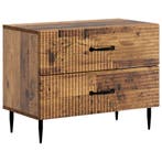 vidaXL Nachtkastje met lade Oud hout 62 x 34,5 x 47,5 cm, Huis en Inrichting, Slaapkamer | Nachtkastjes, Verzenden, Nieuw