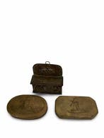 Boîte à tabac (3) - Cuivre - Trois boîtes à tabac en cuivre, Antiquités & Art