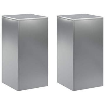 vidaXL Plantenstand 2 pcs zilver 30 x 30 x 60 cm Roestvrij, Tuin en Terras, Verzenden, Nieuw