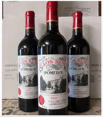 2022 Clos René - Pomerol - 3 Bouteilles (0,75 L)