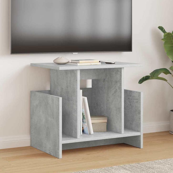vidaXL TV Stand 2 pcs Beton Grijs 50 x 35 x 45 cm Bewerkt, Maison & Meubles, Armoires | Mobilier de télévision, Envoi