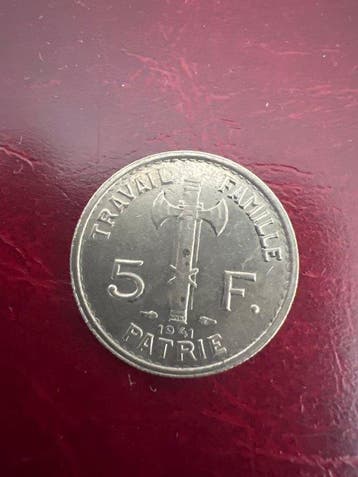 Frankrijk. 5 Francs 1941 Pétain (Zonder minimumprijs)