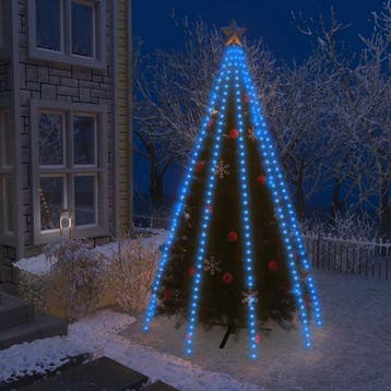 vidaXL Kerstboomverlichting met 400 LEDs blauw net 400 cm, Verzenden