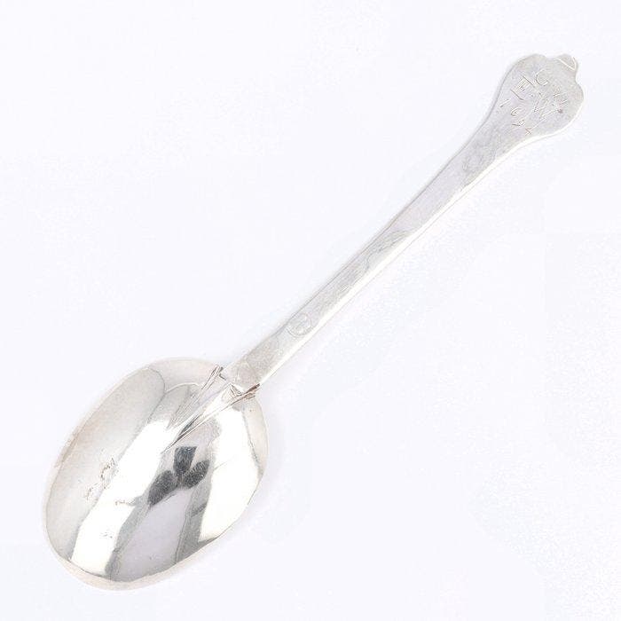 Nederland 1694 - 17e-eeuwse lepel Accolade - Cuillère -, Antiquités & Art, Antiquités | Argent & Or