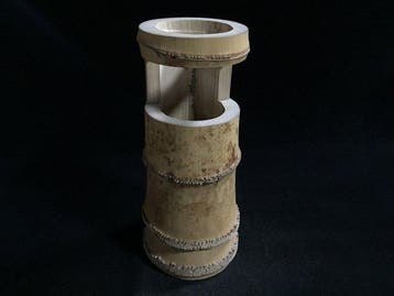 Traditional Japanese Bamboo Hanging Flower Vase