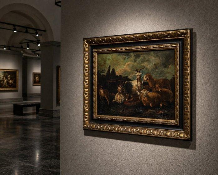 Philipp Peter Roos (1657-1706), Naar - Troupeau sous un ciel, Antiek en Kunst, Kunst | Schilderijen | Klassiek