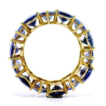 Bague - 14 carats Or jaune - 8.80ct. tw. Tanzanite, Nieuw