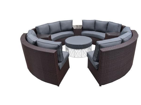 Veiling - Diningset / Tuinset incl. kussens 8-delig, Tuin en Terras, Tuinsets en Loungesets, Nieuw