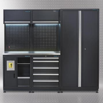 Datona Werkplaatsinrichting PREMIUM met RVS werkblad 225 cm, Doe-het-zelf en Bouw, Ophalen of Verzenden, Nieuw