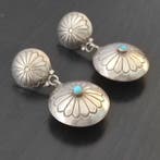 Oorbellen - Verenigde Staten Navajo - Zilver Turkoois, Antiek en Kunst