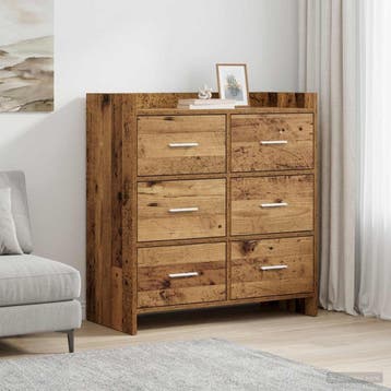 vidaXL Dressoir Oud hout 75 x 33 x 80 cm Bewerkt hout, Verzenden, Nieuw