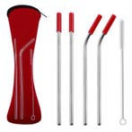 Fako Bijoux - RVS Rietjes - 4 Stuks - 2 x Recht & 2 x, Huis en Inrichting, Keuken | Bestek, Verzenden, Nieuw