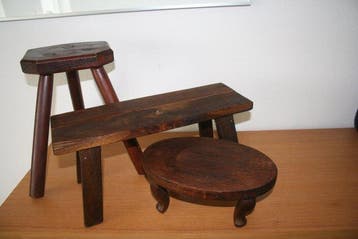 Tabouret - Melkkruk Plantentafel - Bois - Trois tabourets