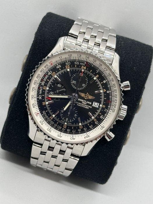 Breitling - Navitimer World GMT - A2432212/B726 - Homme -, Handtassen en Accessoires, Horloges | Heren