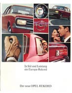 1966 OPEL OLYMPIA REKORD BROCHURE DUITS, Ophalen of Verzenden