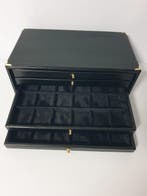 Accessoires. Coffret à pièces noir en cuir écologique pour