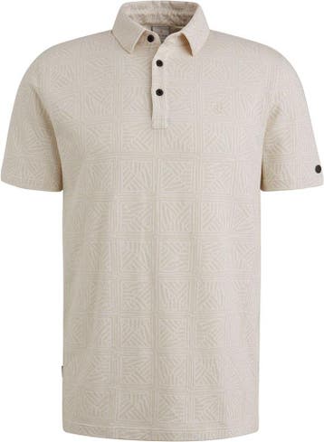 Cast Iron Polo Jacquard Print Ecru maat Maat 52/54 (L) Heren, Kleding | Heren, Maat 52/54 (L), Verzenden, Beige, Nieuw