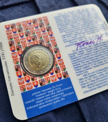 Slowakije. 2 Euro 2011 Visegrad Signed by the Author
