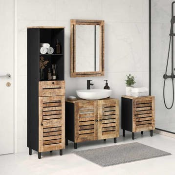 vidaXL Badkamerkast set 4 st Naturel 38 x 33 x 160 cm, Verzenden, Nieuw