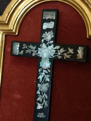 Crucifix - Nacar - 1750-1800 - Macao Kruis Koloniaal