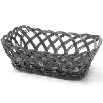 Brood-/Fruitmand | Kunststof | Zwart | 225x150x65(h)mm, Verzenden, Nieuw in verpakking