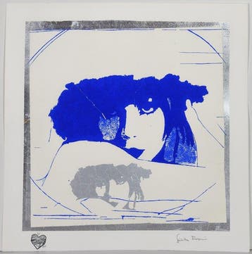 Giosetta Fioroni (1932) - Doppio liberty Blue e argento