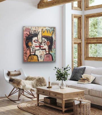 Eric Brumette - KISS ME LIKE BASQUIAT 6- Toile L - LIMITED