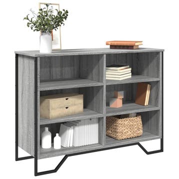 vidaXL Dressoir 101x35,5x74,5cm bewerkt hout grijs sonoma, Huis en Inrichting, Kasten | Dressoirs, Verzenden, Nieuw