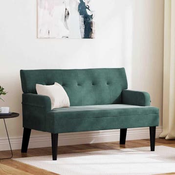 vidaXL Chesterfield Bank Donkergroen 112 x 65,5 x 75 cm, Verzenden, Nieuw