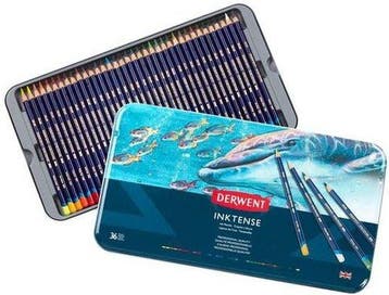 Derwent Inktense Potloden in blik 36 stuks, Divers, Fournitures scolaires, Verzenden