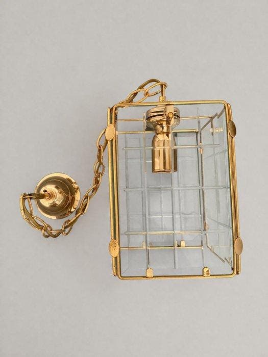 Plafondlamp - Verguld messing, Antiek en Kunst, Curiosa en Brocante