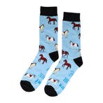 Sokken - Paarden Print - Blauw Bruin - Katoen - Maat 38-45, Nieuw