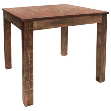 vidaXL Eettafel 82x80x76 cm gemengd gerecycled hout, Verzenden