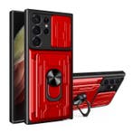 Samsung Galaxy S21 FE - Card Slot Hoesje met Kickstand en, Verzenden, Nieuw