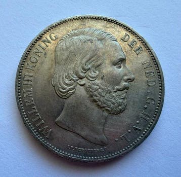 Nederland. Willem III. 2 1/2 Gulden 1873