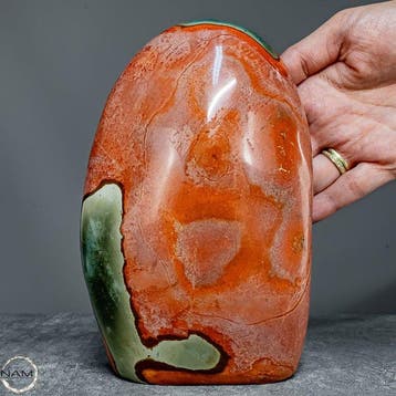 Expressieve veelkleurige jaspis Vrije vorm met levendig