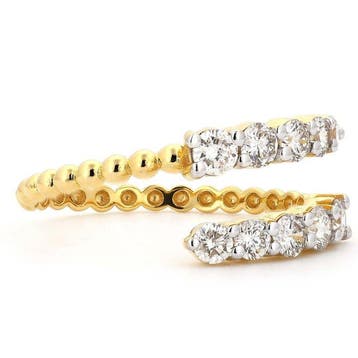 Zonder minimumprijs - Statement ring - 14 karaat Geel goud -