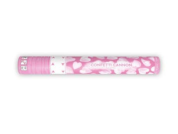 Confetti Kanon Hartjes Wit 40cm, Verzenden