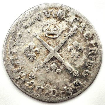 Frankrijk. Louis XIV (1643-1715). 5 Sols 1702-D, Lyon, Postzegels en Munten