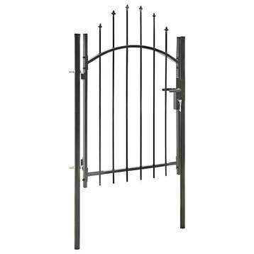vidaXL Tuinpoort Woerden staal 1x1,25 m zwart, Verzenden, Nieuw